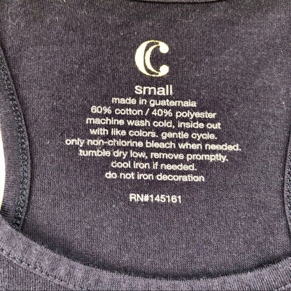 Small, navy blue, cute racer back tank top - Picture 5 of 5